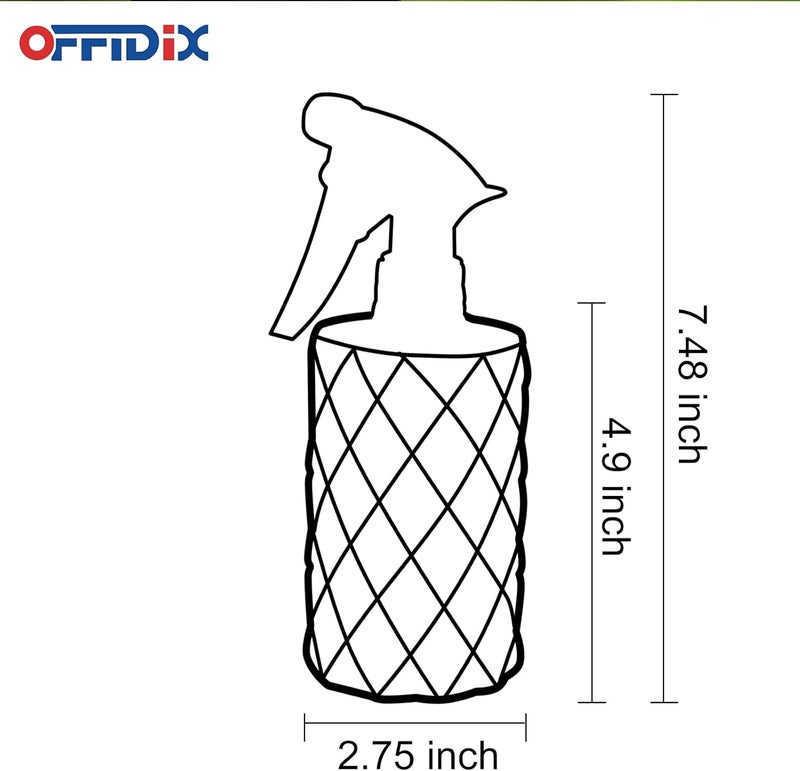 OFFIDIX Glass Spray Bottle,Plant Mister, 0.35L/11.8oz Pressure Watering Can with Adjustable Nozzle Watering Handheld Bottles for Garden Plants Cleaning Solutions(Gray - Image 2